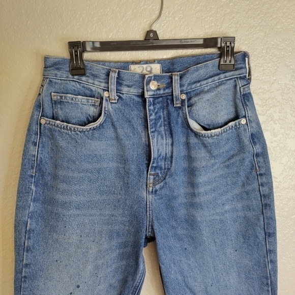 Free people we the free high rise mom fit paint splats button fly sz 29 - Picture 4 of 10